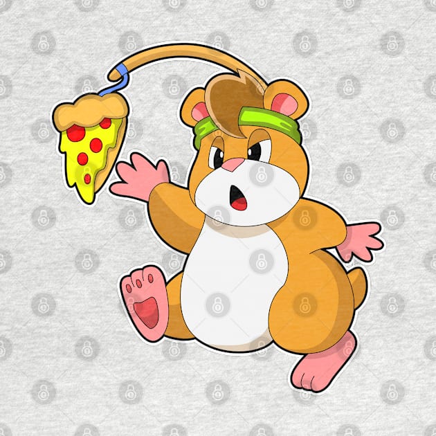 Hamster at Eating with Pizza by Markus Schnabel
